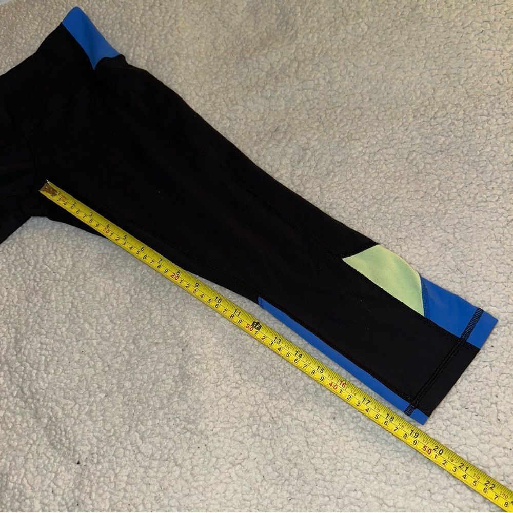 Lululemon Womens Embody Crop Leggings Black Blue Green Size 4 EUC - Picture 8 of 10